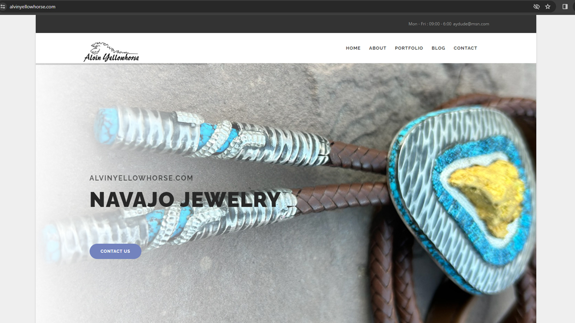 Alvin Yellowhorse Website Announcment
