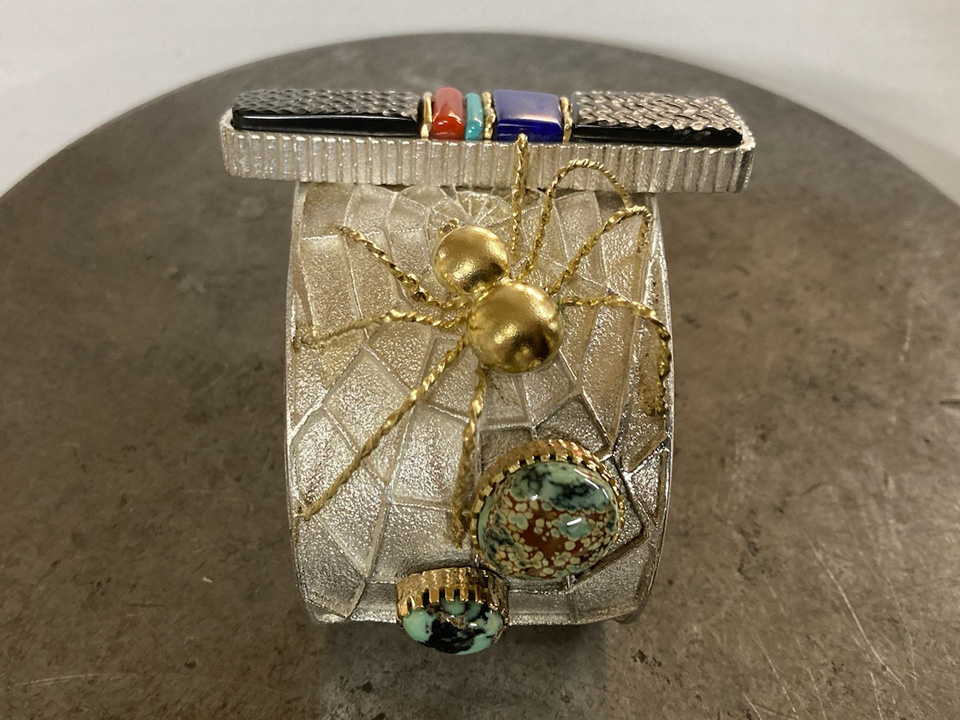 Gold Spider Inlay Bracelet