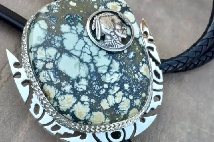 Alvin Yellowhorse Native American Navajo Jewelry Bola Tie