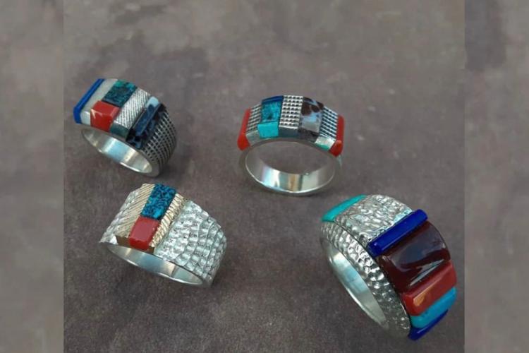 Alvin Yellowhorse Native American Navajo Jewelry Rings